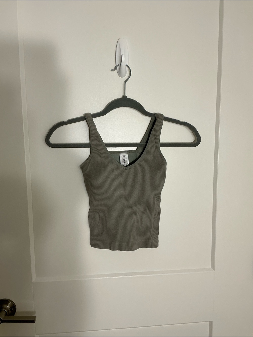 SIX Ribbed Altar’d State V-Neck Crop Tank Tops